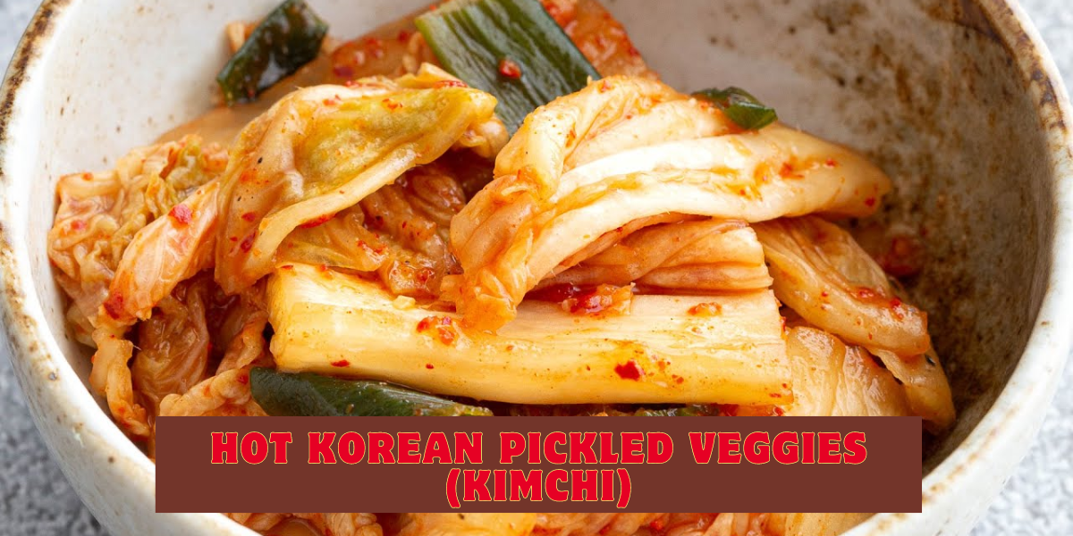 Hot Korean pickled veggies (kimchi)